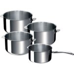 Batterie de 4 casseroles en inox evolution + 1 manche - d: 14 cm à d: 20 cm Batterie de 4 casseroles en inox evolution + 1 manche - d: 14 cm à d: 20 cm