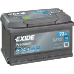 Batterie auto exide premium carbon boost 72ah 720a 12v