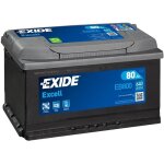 Batterie auto exide excell 80ah 640a 12v ( + dr)