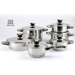 Batterie de casseroles et couverclesbleu - casalinghi letizia