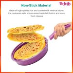 Batterie de cuisine antiadh�sive - akozon - ensemble 13 pi�ces - rev�tement pierre - fer haute qualit� ...