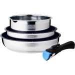 Batterie de cuisine arthur martin am1732 4 pi�ces - acier inoxydable - poign�e amovible - tous feux dont ...