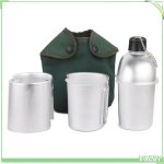 Batterie de cuisine de camping - fafeicy - 3 pi�ces - aluminium l�ger - cantine 1000 ml - po�le � bois ...