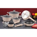 Batterie de cuisine induction beige