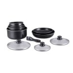 Batterie de cuisine revêtement pierre avec manche amovible 10 pièces noir herzberg hg5000 - bk Batterie de cuisine revêtement pierre avec manche amovible 10 pièces noir herzberg hg5000 - bk