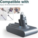 Batterie dyson v6 - batterie remplacement 21. 6v 3000mah li - ion batterie rechargeable pour dc58 dc59 ...