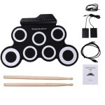 Batterie lectronique portable lectronique roll up tambour tambour pliante portative avec pdales et ...