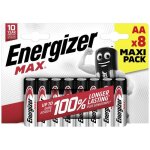 Batterie - energizer - max pile aa lr6 - 8 pi�ces - alcaline - 15 v - 10 ans de dur�e de vie