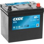 Batterie exide efb d23 12v 60ah 520a 230x173x222 + d el604