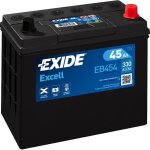 Batterie exide excell b24 12v 45ah 330a 237x127x227 + d eb454 Batterie exide excell b24 12v 45ah 330a 237x127x227 + d eb454
