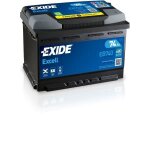 Batterie exide excell l3 12v 74ah 680a 278x175x190 + d eb740
