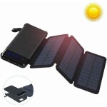 Chargeur solaire 10000mah portable batterie externe avec 3 panneaux - zgeer - impermable - 2 usb - lampe ...