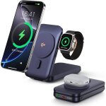 Batterie externe pour magsafe sans fil 10000mah batterie externe induction power bank station de charge ...