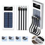 Batterie externe solaire 20000mah 2 torches led ultra - lumineuses charge solaire & usb 2 en 1 2 sorties ...