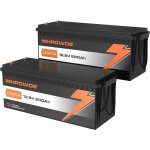 Batterie lifepo4 12v 200ah bms 100a 15000 cycles profonds s�rie / parall�le pour camping - car panneau ...