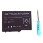 Batterie lithium - ion rechargeable 2000mah 3. 7v pour nintendo ds lite - noir