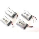 Batterie au lithium rechargeable - yunique france - 3. 7v 1000mah - pack de 4 - carte de protection