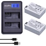 Batteries lp - e8 - durapro - lot de 2 avec chargeur usb - 1800mah - compatible canon eos