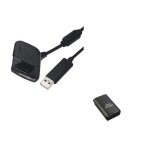 Batterie manette xbox 4800 mah + chargeur manette sans fil xbox 360 noir hobbytech