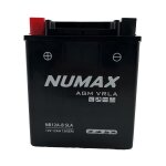 Batterie moto numax nb12a - b sla 12v 12ah 150a dimensions: 136x81x158mm et plus  gauche
