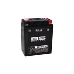 Batterie moto avec pack acide bs battery bb12al - a2 - blanc / noir / rouge - 12ah