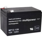 Batterie - multi power - mp12 - 12b - 12 volt - 12ah - noir