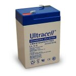 Batterie plomb tanche - ultracell - ul5 - 6 - 6v - 5ah - rechargeable sans entretien