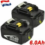 Batterie de remplacement li - ion 18v 6. 0ah pour makita bl1860 - autonomie 2h