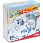 Batterie rock drummer - bontempi - garon et fille - a partir de 3 ans - 2 toms et 1 cymbal