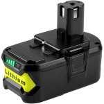 Batterie ryobi 18v one + plus - rb18l25 rb18l40 rb18l50 p108 p107 p104 p780 - li - ion - 6 ah - noir
