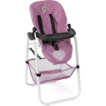 Chaise haute pour poupes - bayer chic 2000 - jean rose - 37 x 34 x 71 cm -  partir de 3 ans - mixte ...