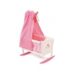 Bayer chic 2000 - lit fleche en bois a bascule pour poupee