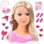 Bayer design - tête à coiffer charlene super model blonde avec maquillage Bayer design - tête à coiffer charlene super model blonde avec maquillage