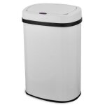 Bayt poubelle de cuisine � capteur 60l - ouverture automatique - m�tallique - blanc