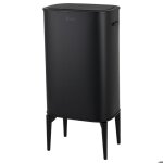 Bayt poubelle cuisine touch 60l - avec pieds stables - compatible sacs 60l - inox - noir