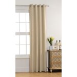 Rideaux occultants - bazarim - 140x260 cm - beige - lot de 2 panneaux - 100% polyester