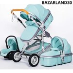 Bazarland30 poussette 3 en 1 bébé combinée siège - auto nacelle réversible réglable haute qualité roues ... Bazarland30 poussette 3 en 1 bébé combinée siège - auto nacelle réversible réglable haute qualité roues ...