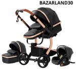 Bazarland30 poussette 3 en 1 bb combine sige - auto nacelle trio rversible cuir pu roues increvables ...