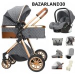 Bazarland30 poussette 3 en 1 bb combine sige - auto nacelle trio rversible rglable haute qualit ...
