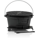 Bbq - toro barbecue en fonte avec grille 32 x 33 x 18 cm hibachi style