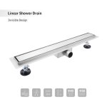 Bc - elec - 02s - 50 caniveau de douche 50cm en inox sterfput de douche r�versible hauteur ajustable ...