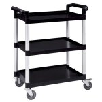 Bc - elec - gx - 032a chariot de service à roulettes desserte de cuisine servante 3 étages avec freins ... Bc - elec - gx - 032a chariot de service à roulettes desserte de cuisine servante 3 étages avec freins ...