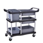 Bc - elec - gx - 032e chariot de d�barrassage et dressage desserte de cuisine servante 3 �tages avec ...