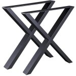 Bc - elec - hmlt - 4 jeu de 2 pieds de table en acier format x noir pieds pour meubles pieds de table ...
