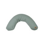 Baba - big flopsy? - coussin de grossesse et dallaitement - fleur de coton - 180 cm - vert sauge