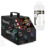 Beamz b300led pack machine  bulles enfant / mariage / soire avec 1l de liquide - leds rgb double roue ...