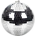 Beamz mb20 - boule  facettes 20 cm sphre en pvc avec clairage argent et installation facile