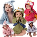 Beaux bbs garons filles bande dessine capuche peignoir enfant bambin serviette de bain robe