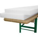 Beautissu lot de 2 mousses 25x220x4cm pour rembourrage pour bancs et housse de bancs