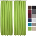 Beautissu lot de 2 rideaux thermiques vert uni opaque à ruflette amelie - 140x245 cm - rideaux occultants ... Beautissu lot de 2 rideaux thermiques vert uni opaque à ruflette amelie - 140x245 cm - rideaux occultants ...
